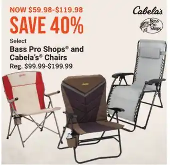 Bass Pro Select bass pro shops® and cabela's® chairs offer