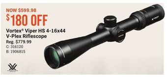 Bass Pro Vortex® viper hs 4-16x44 v-plex riflescope offer