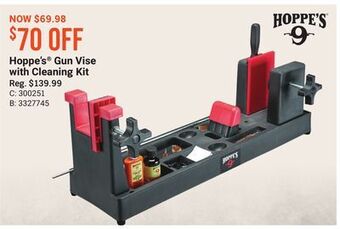 Bass Pro Hoppe's® gun vise with cleaning kit offer