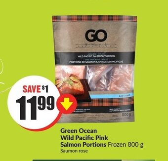 FreshCo Green Ocean Wild Pacific Pink Salmon Portions Frozen 800 g offer