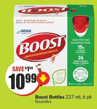 FreshCo Boost Bottles 237 mL 6 pk offer