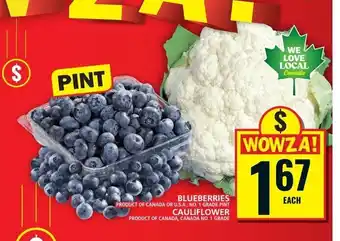 Food Basics BLUEBERRIES OR CAULIFLOWER offer