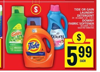 Food Basics TIDE OR GAIN LAUNDRY DETERGENT offer