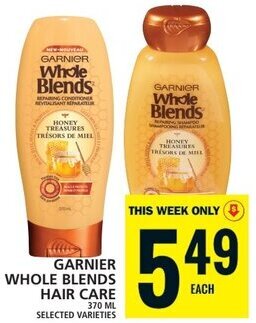 Food Basics GARNIER WHOLE BLENDS HAIR CARE 370 ML offer