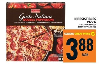 Food Basics IRRESISTIBLES PIZZA 340-390 G offer