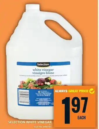 Food Basics SELECTION WHITE VINEGAR 4L offer