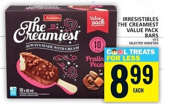Food Basics IRRESISTIBLES THE CREAMIEST VALUE PACK BARS offer