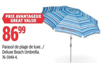Canadian Tire Deluxe Beach Umbrella. offer
