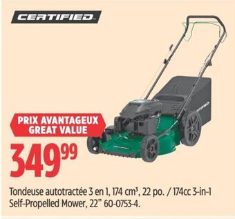 Canadian Tire 174cc 3-in-1 Self-Propelled Mower, 22" . offer