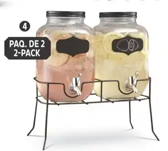 Canadian Tire 4L Glass Beverage Dispenser. 2-PACK offer