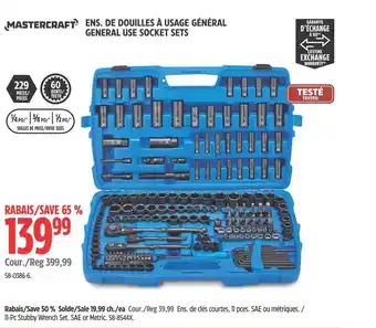 Canadian Tire MASTERCRAFT DE DOUILLES À USAGE GÉNÉRAL offer