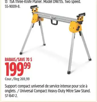 Canadian Tire Support compact universel de service intense pour scie à onglets offer
