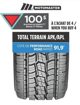 Canadian Tire TOTAL TERRAIN APX/APL offer