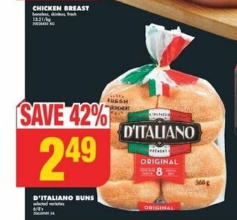 No Frills D'ITALIANO BUNS offer