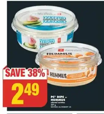 No Frills PC DIPS HUMMUS offer