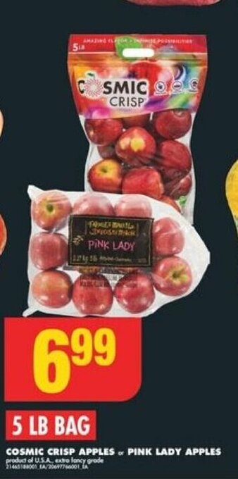 No Frills COSMIC CRISP APPLES or PINK LADY APPLES offer