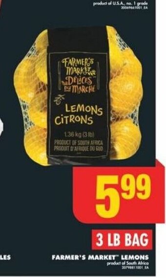 No Frills FARMER'S MARKET LEMONS offer