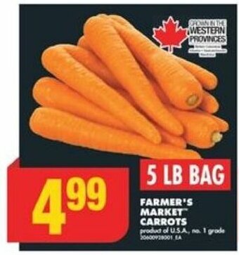 No Frills FARMER'S MARKET CARROTS offer