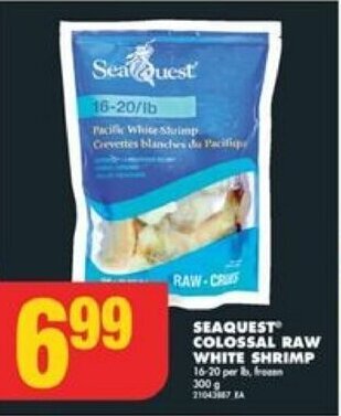 No Frills SEAQUEST COLOSSAL RAW WHITE SHRIMP offer