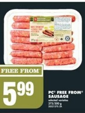 No Frills PC FREE FROM SAUSAGE offer