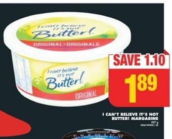 No Frills I CAN'T BELIEVE IT'S NOT BUTTER! MARGARINE offer