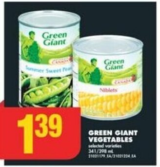 No Frills GREEN GIANT VEGETABLES offer