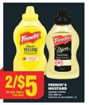 No Frills FRENCH'S MUSTARD offer