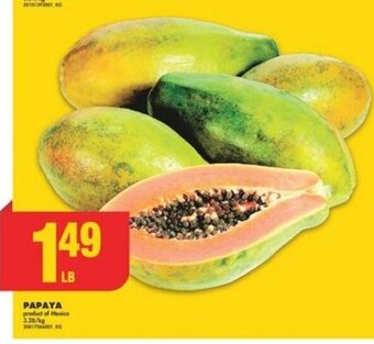 No Frills PAPAYA offer