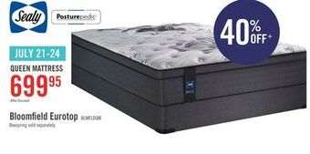 The Brick Sealy posturepedic® bloomfield eurotop queen mattress offer