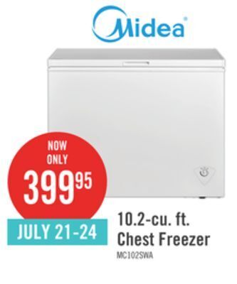 The Brick Midea 10.2 cu. ft. chest freezer mc102swar0rc1 offer