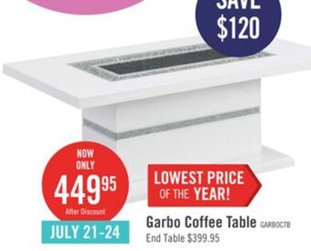 The Brick Garbo coffee table offer