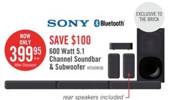 The Brick Sony 5.1-channel 600 w home cinema package - 4a5573 offer