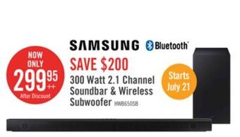 The Brick Samsung 430 w 3.1-channel soundbar with wireless subwoofer - hw-b650/zc offer