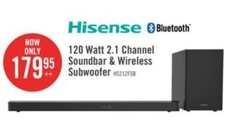 The Brick Hisense 2.1-channel soundbar with wireless subwoofer - hs212f offer
