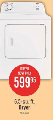 The Brick Inglis 6.5 cu. ft. electric dryer with automatic drying control yied4671ew offer