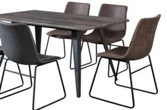 The Brick Amos 7-piece dining package with tess chairs - grey offer