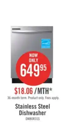 The Brick Samsung digital touch control 55 dba dishwasher - dw80r2031us/aa offer
