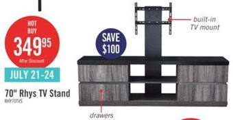 The Brick Rhys 70 tv stand with tv mount offer