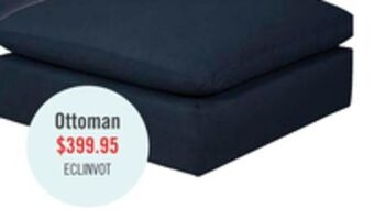 The Brick Eclipse linen-look fabric ottoman - navy offer