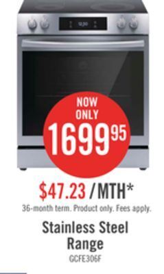 The Brick Frigidaire gallery 6.2 cu. ft. electric range with total convection - gcfe306cbf offer