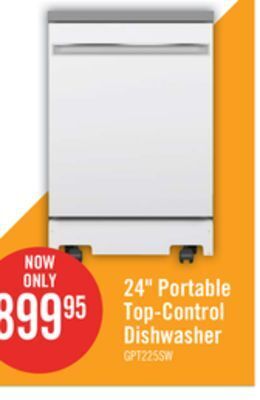 The Brick Ge 24 portable top-control dishwasher - gpt225sglww offer