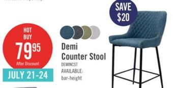 The Brick Demi counter-height stool - navy offer