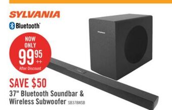 The Brick Sylvania bluetooth soundbar with wireless subwoofer offer