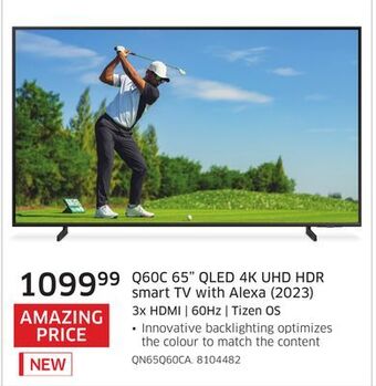 The Source Samsung q60c 65 qled 4k uhd hdr smart tv with alexa (2023) offer