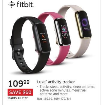The Source Fitbit luxe activity tracker offer