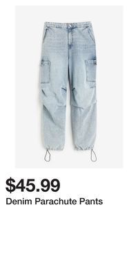 H&M Denim parachute pants offer