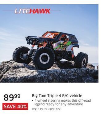 The Source Litehawk big tom triple 4 r/c vehicle offer
