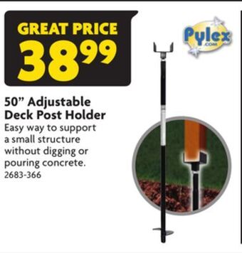 Home Hardware 50 adjustable deck post holder offer