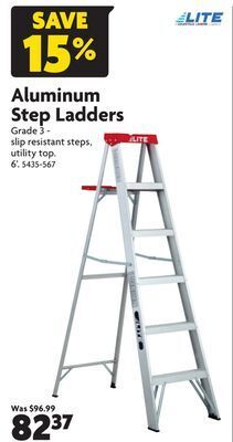 Home Hardware Aluminum step ladders offer
