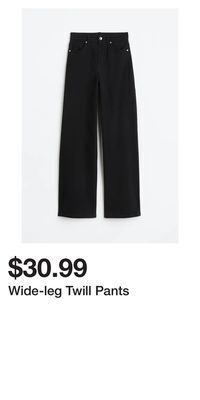 H&M Wide-leg twill pants offer